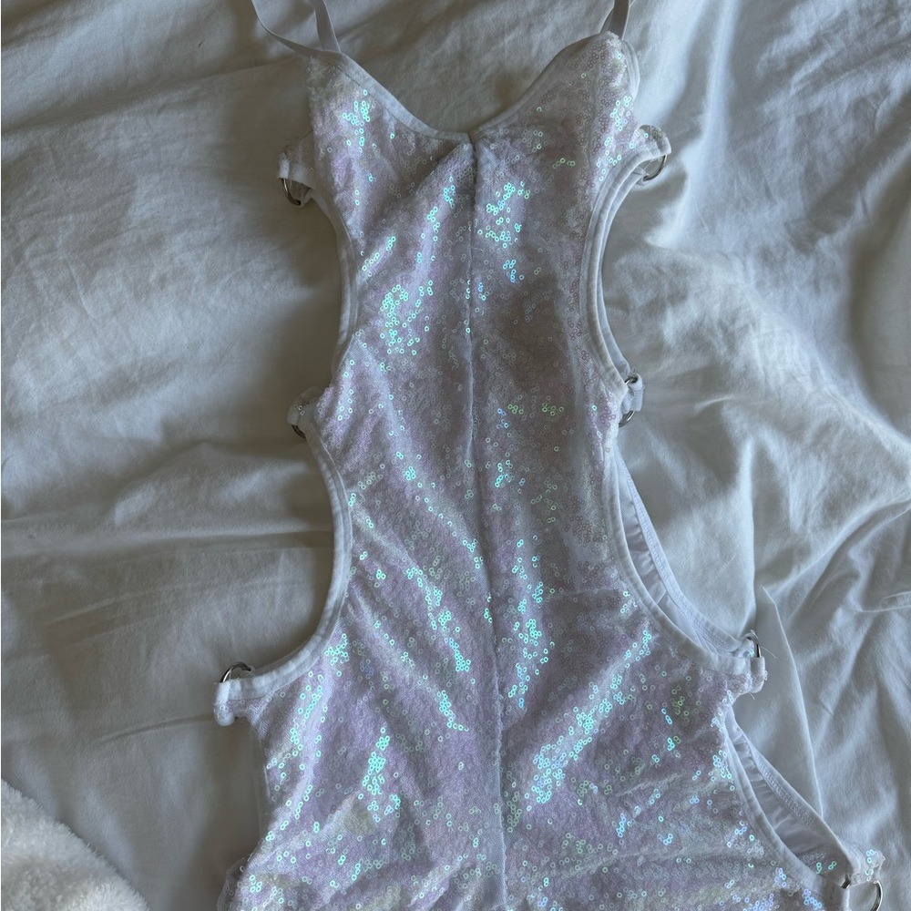 Dolls Kill Iridescent Jumpsuit RAVE OUTFIT